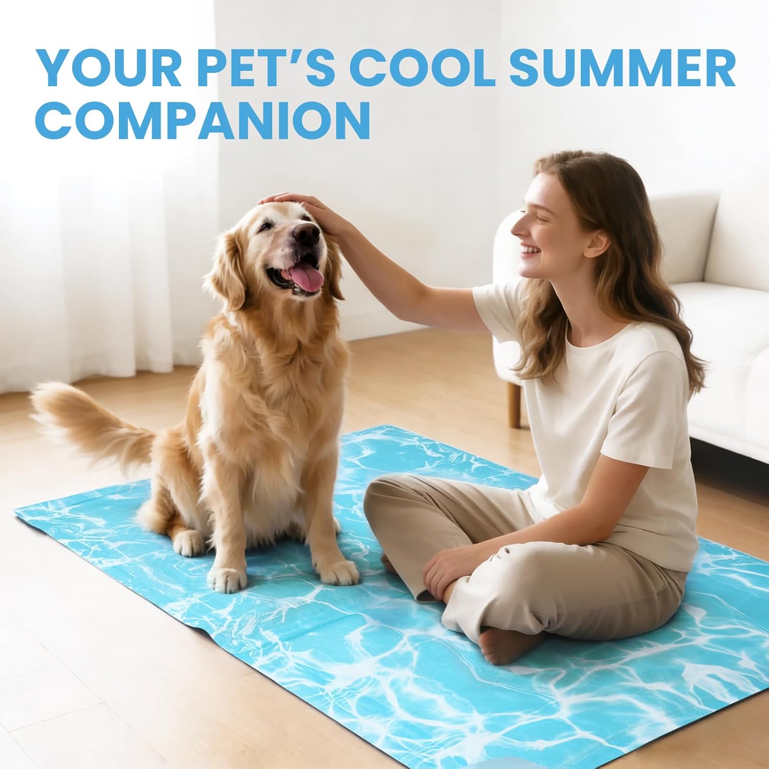 Thumbnail 6 de Pawtasy Dog Cooling Mat XXL (120 x 80 cm): Durable, Non‑Toxic Self‑Cooling Pad for Extra Large Dogs