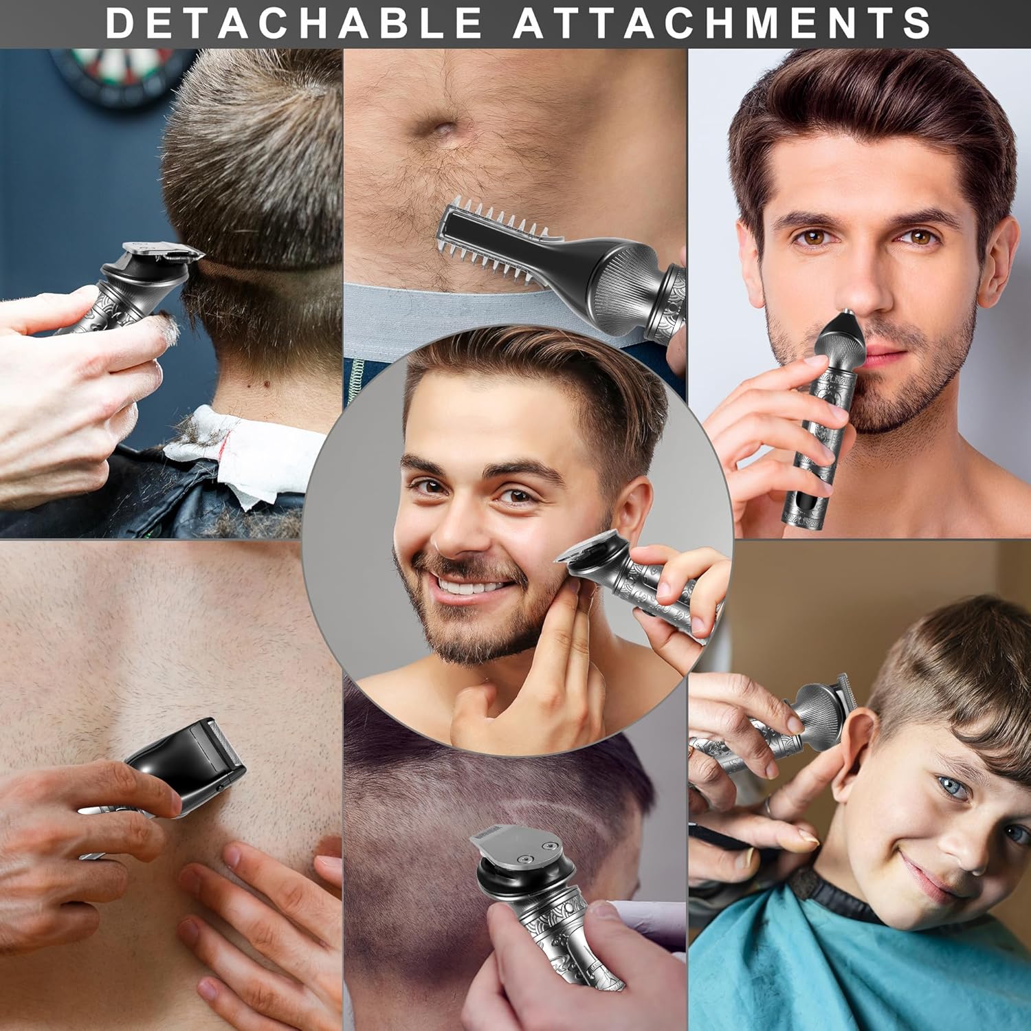 Thumbnail 6 de Surker Men’s 7-in-1 Professional Grooming Kit (T-Blade Trimmer) – Cordless, USB Rechargeable
