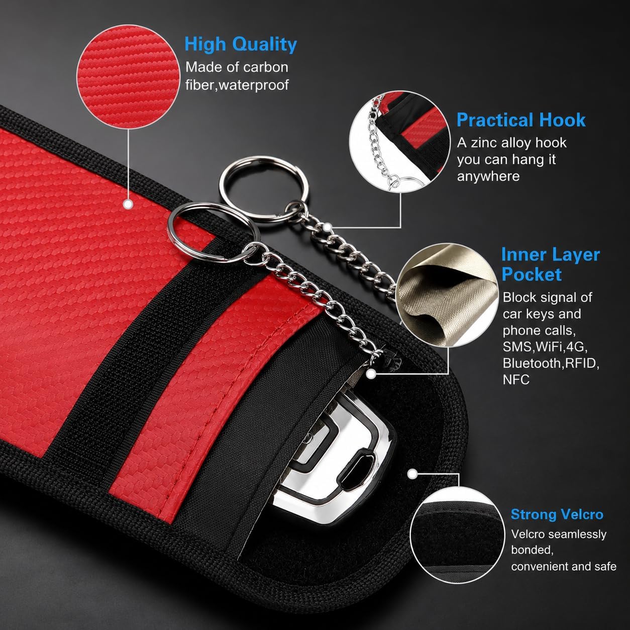 Thumbnail 1 de Diyife Faraday Pouch 2-pack for car keys 🔐
