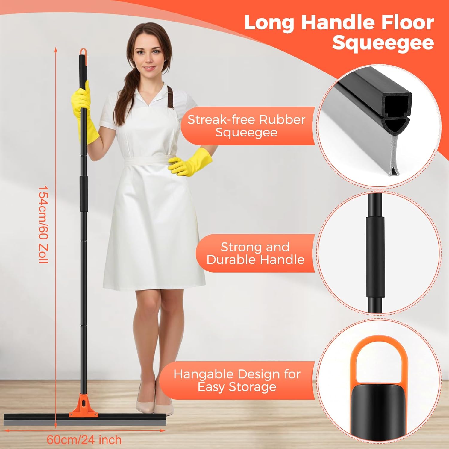 Thumbnail 1 de Heavy Duty 60cm Floor Squeegee
