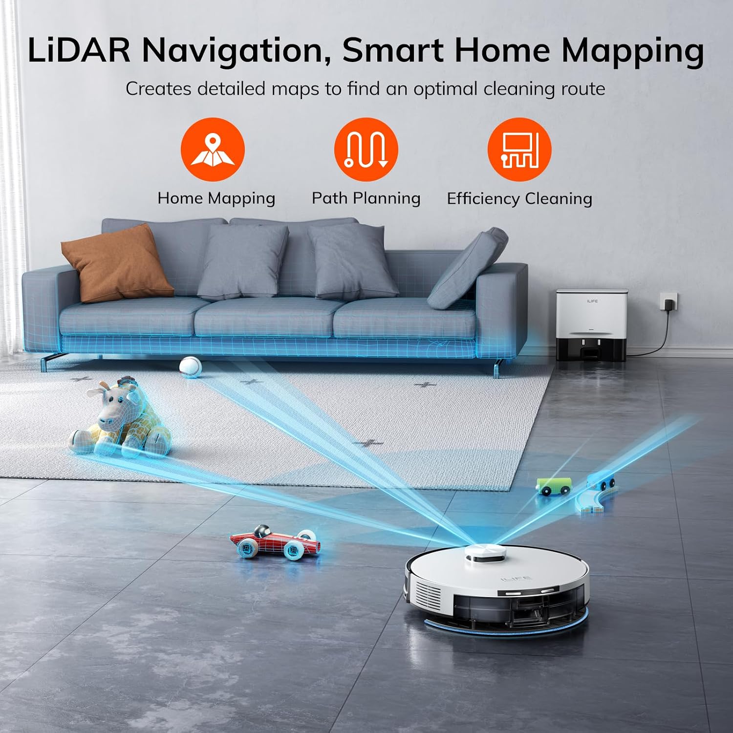 Detalle 2 de ILIFE A30 Pro Robot Vacuum and Mop with 5000Pa suction ⚙