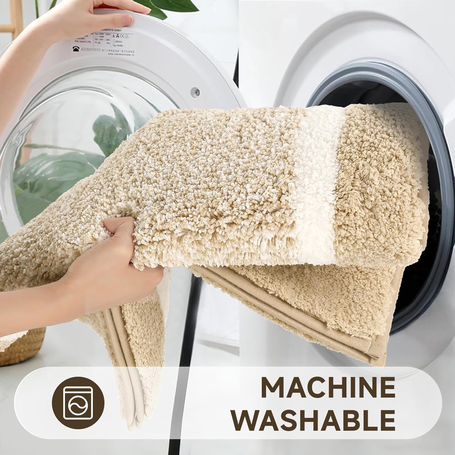 Thumbnail 5 de Pauwer 3-Piece Bathroom Rug Set with U-Shaped Toilet Mat