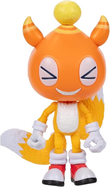 Detalle de Sonic 3 la Película - Figura Tails Articulada de 13 cm 🦊