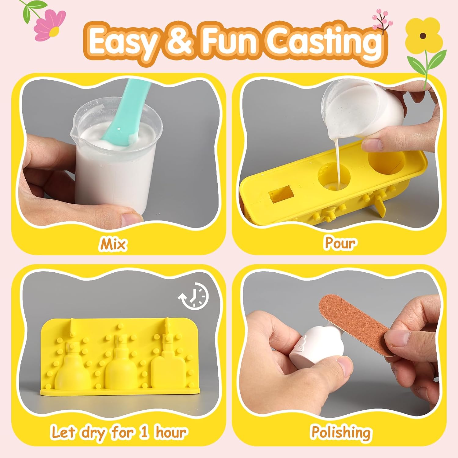Detalle 2 de Crelloci Mess-Free Mini Plaster Vase Painting Kit ๐จ