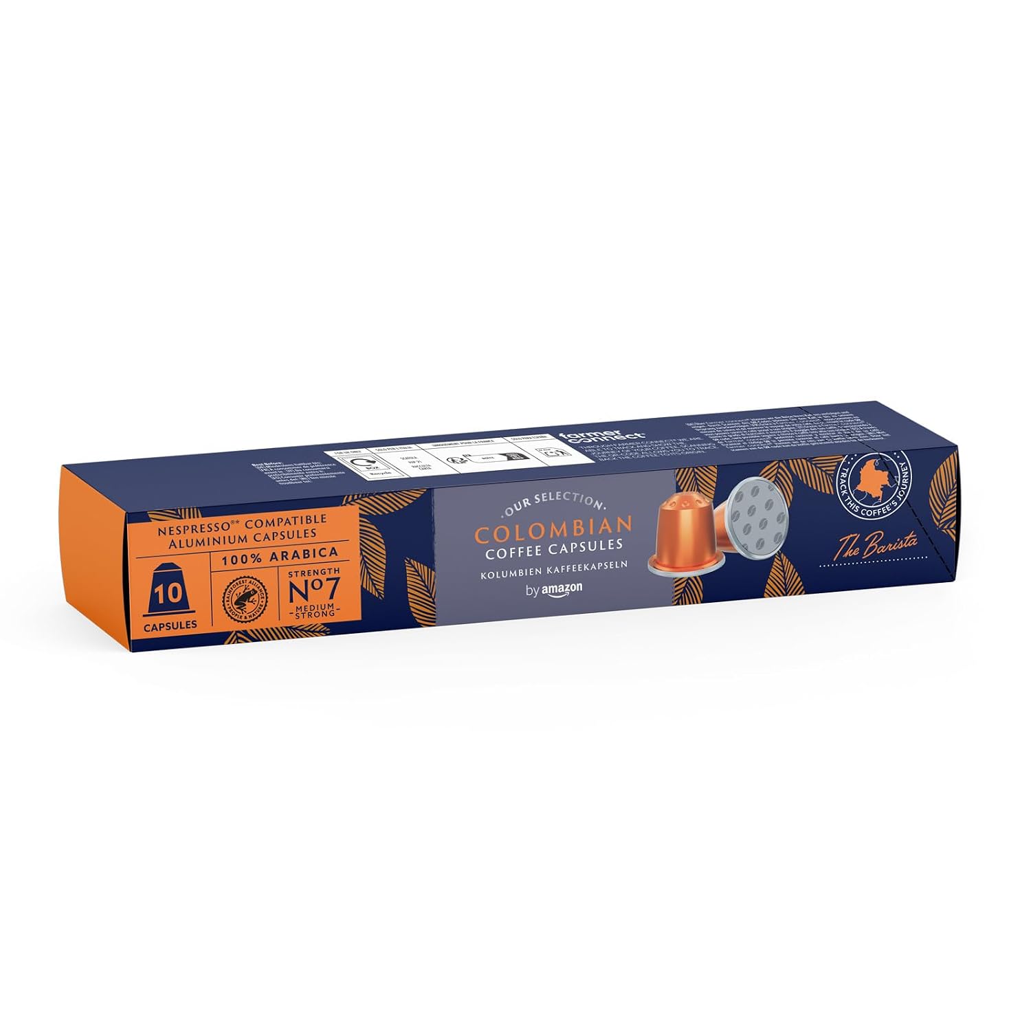 Detalle 2 de By Amazon Kolumbianischer Kaffee – Nespresso-Kompatible Aluminiumkapseln, mittlere Röstung, Rainforest Alliance zertifiziert (10er-Pack, 100 Kapseln)