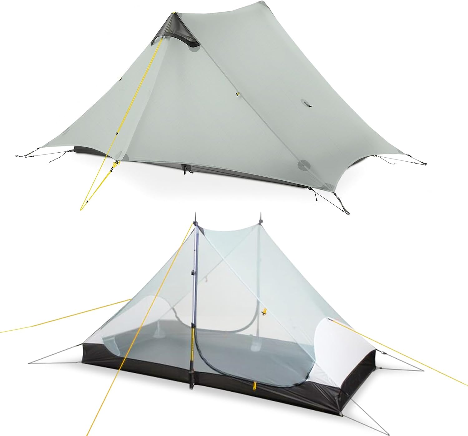 Detalle de LANSHAN Ultralight Waterproof 1-2 Person Backpacking Tent