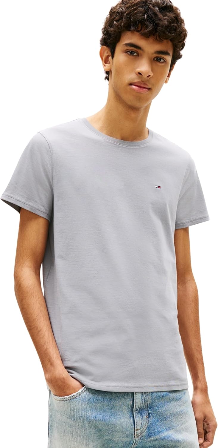 Detalle de Tommy Jeans Tjm Xslim Jersey Tee Dm0dm04411, Grey 3XL Plus