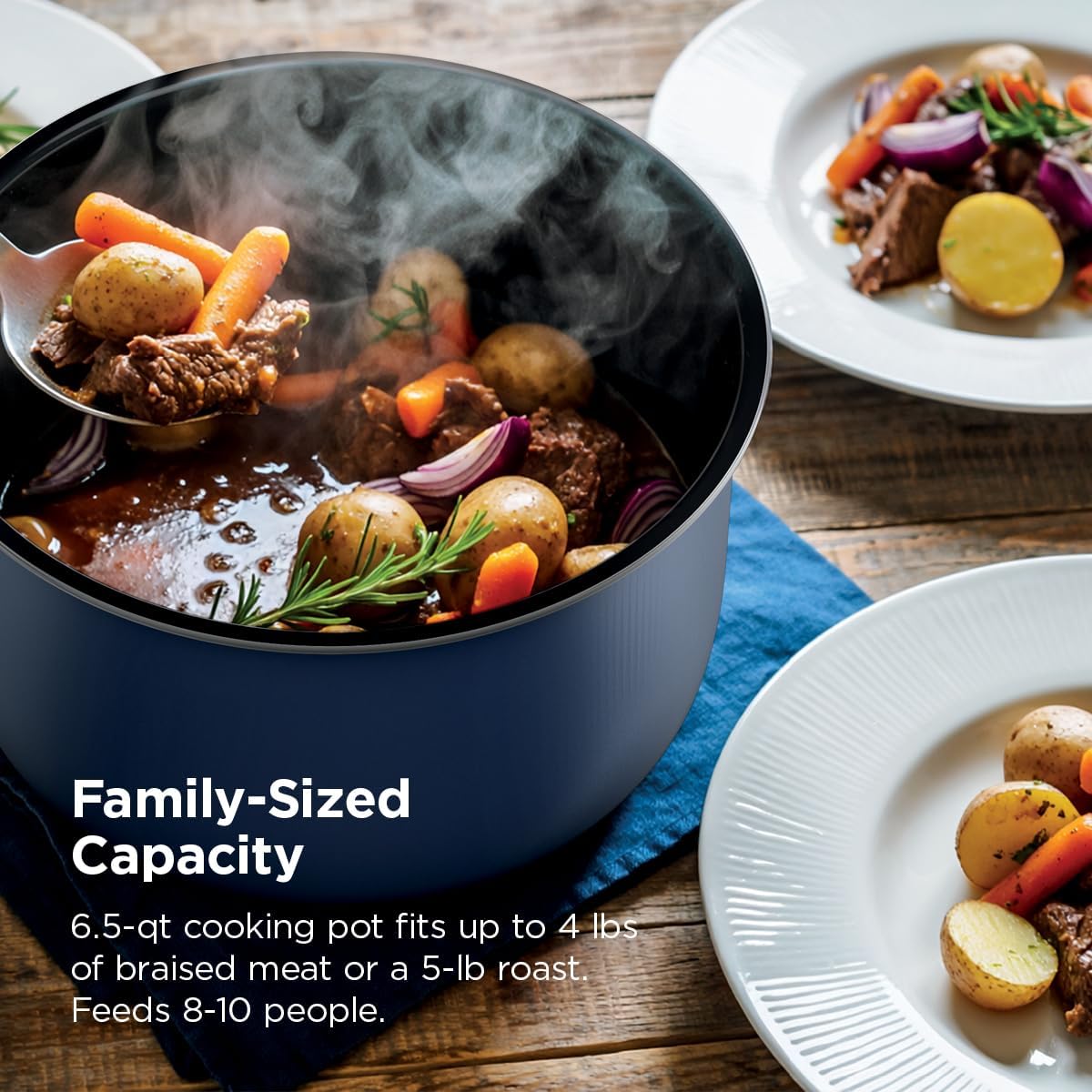 Thumbnail 6 de Ninja HyperHeat 9-in-1 Electric Pressure Cooker (PC201) — 6.5 Qt Multi Cooker with Sear/Sauté, Slow Cook & Sous Vide