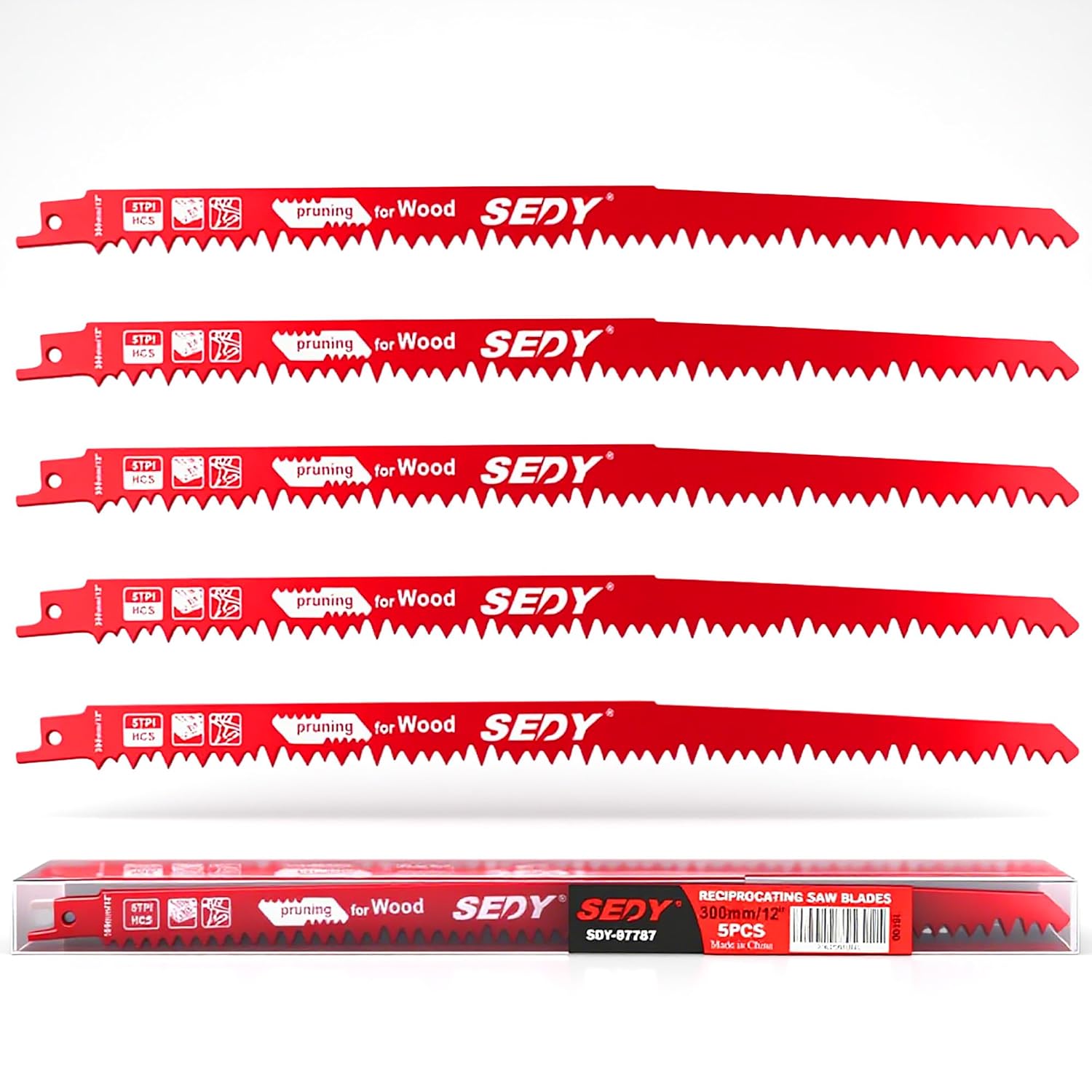 Detalle de Wood Pruning Reciprocating Saw Blades, 12-Inch