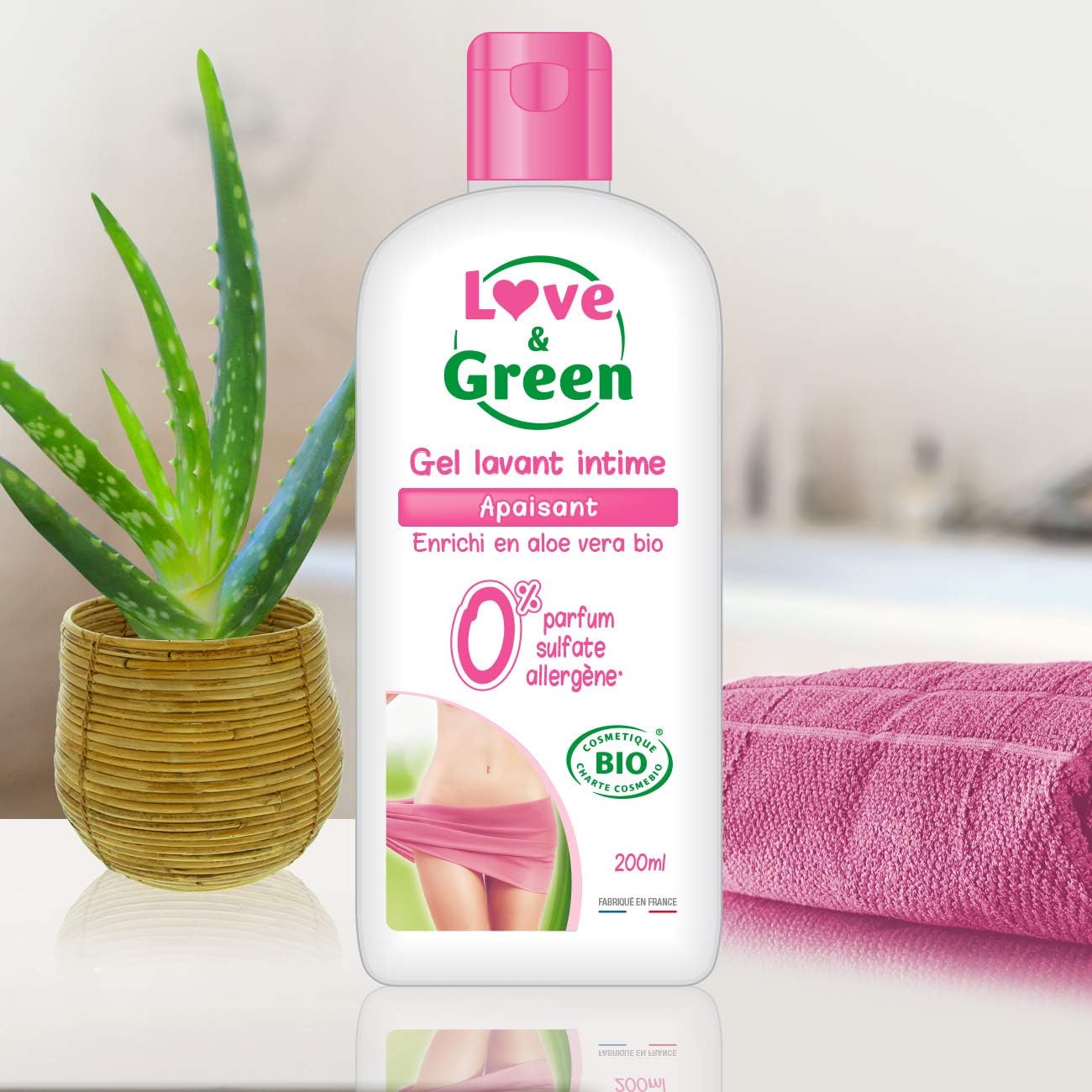 Thumbnail 2 de Love & Green Gel Lavant Intime Apaisant Bio 200 ml pour femmes sensibles
