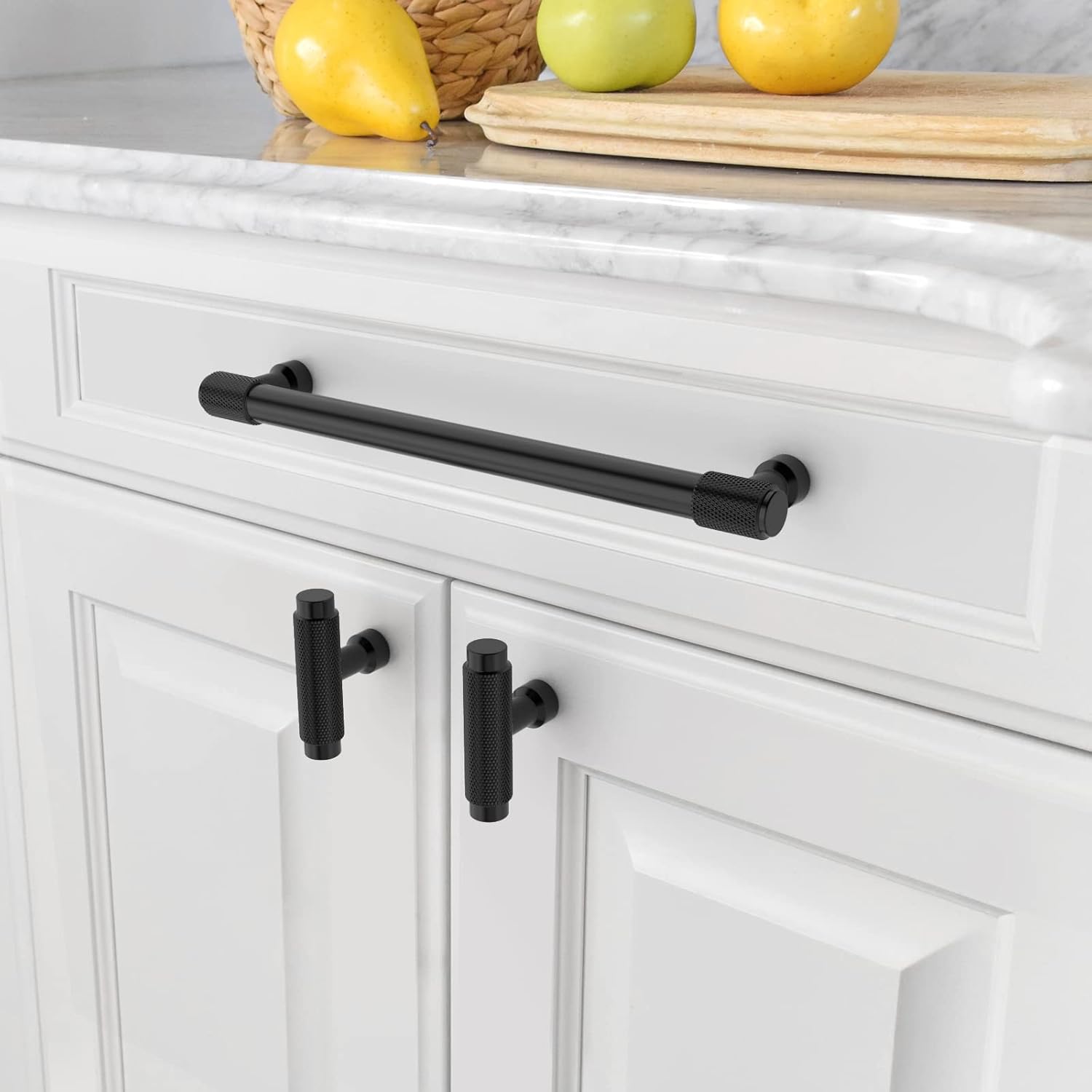Thumbnail 3 de Amerdeco 10 Pack Matte Black 254mm Cabinet Pulls (AM011)