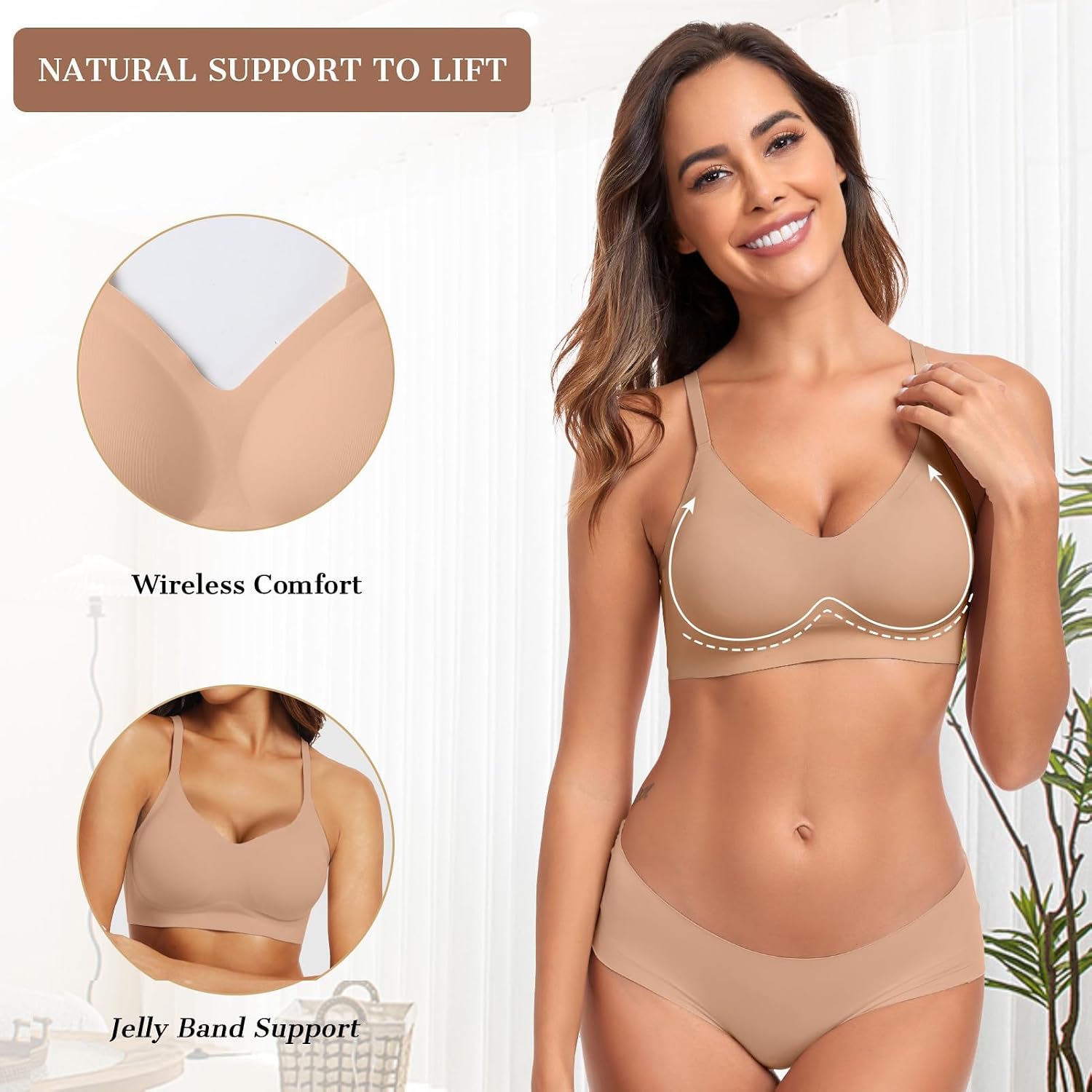 Detalle 2 de OEAK Wireless Bra with V-Neck