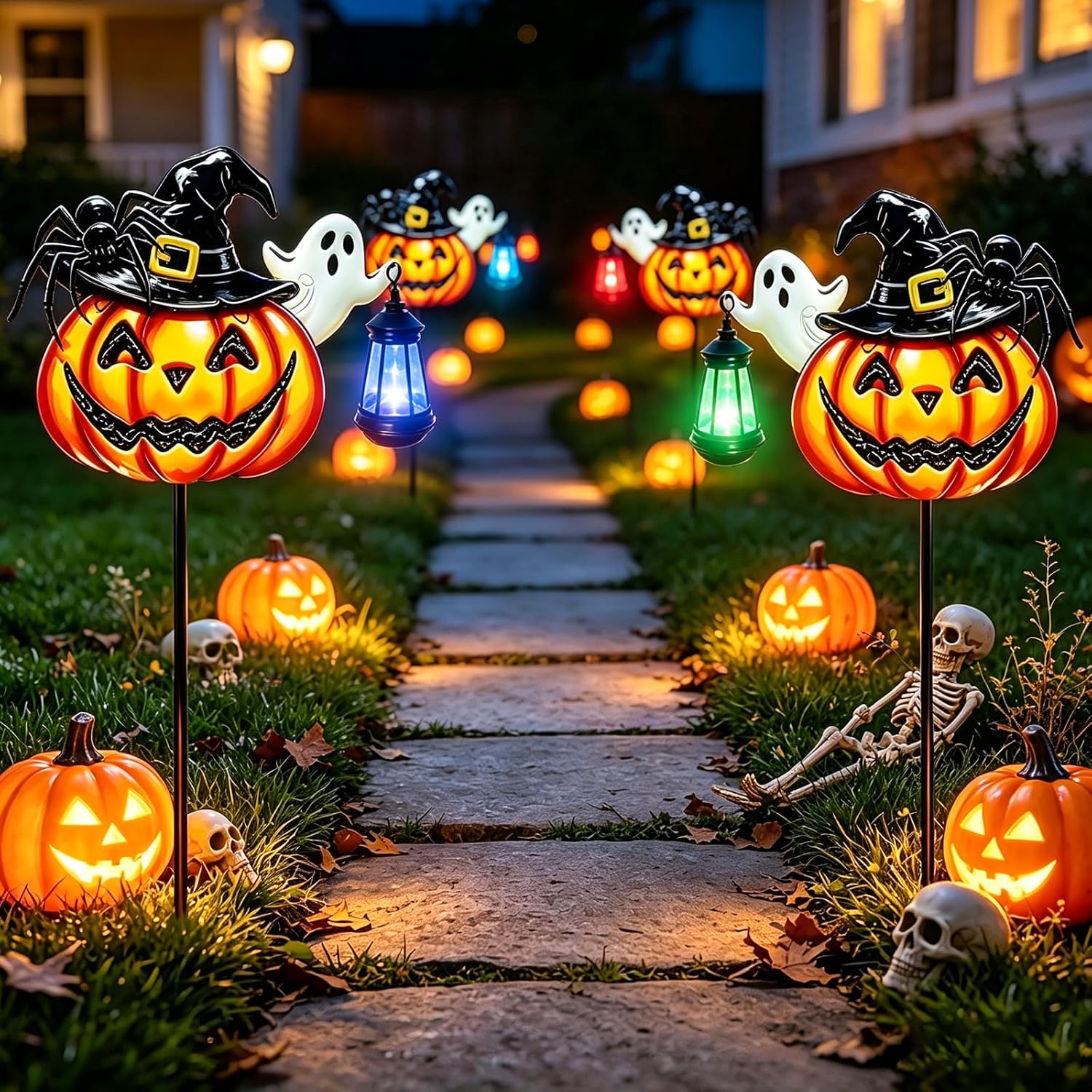 Thumbnail 5 de Solar Halloween Pumpkin Stake Lights, 32.5-inch
