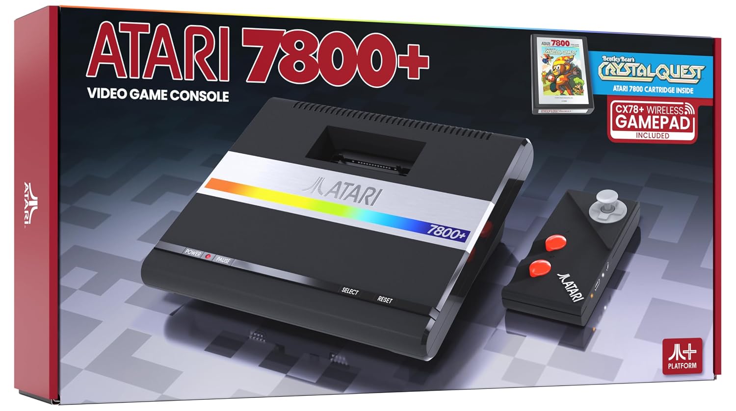 Detalle de Atari 7800+ Videospielkonsole – inklusive kabellosem Gamepad und Bentley Bear's Crystal Quest