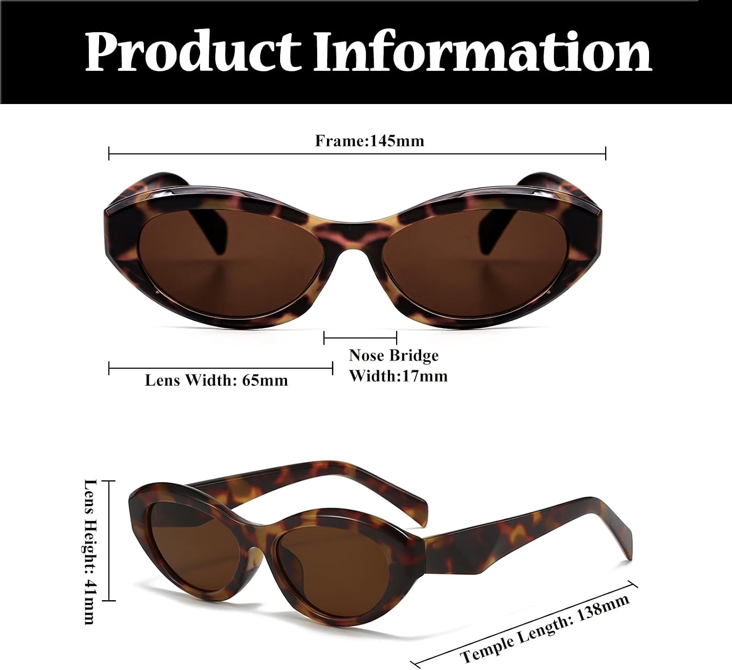 Thumbnail 2 de LJCZKA Retro Oval Sunglasses for Women and Men – Cat Eye Vintage Style with UV400 Protection