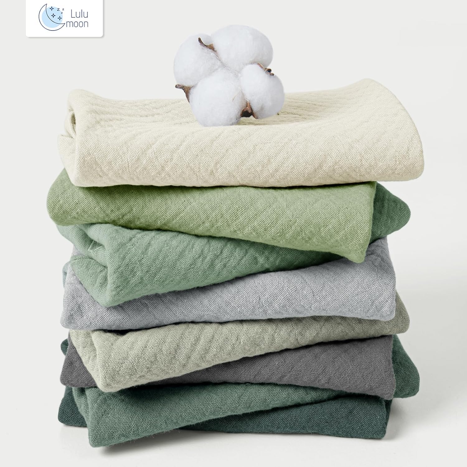 Thumbnail 6 de lulumoon Lätzchen Baby Absorbierende Dreieckstuch – 4-lagiges Musselin-Lätzchen-Set (29 × 29 cm), 0–36 Monate