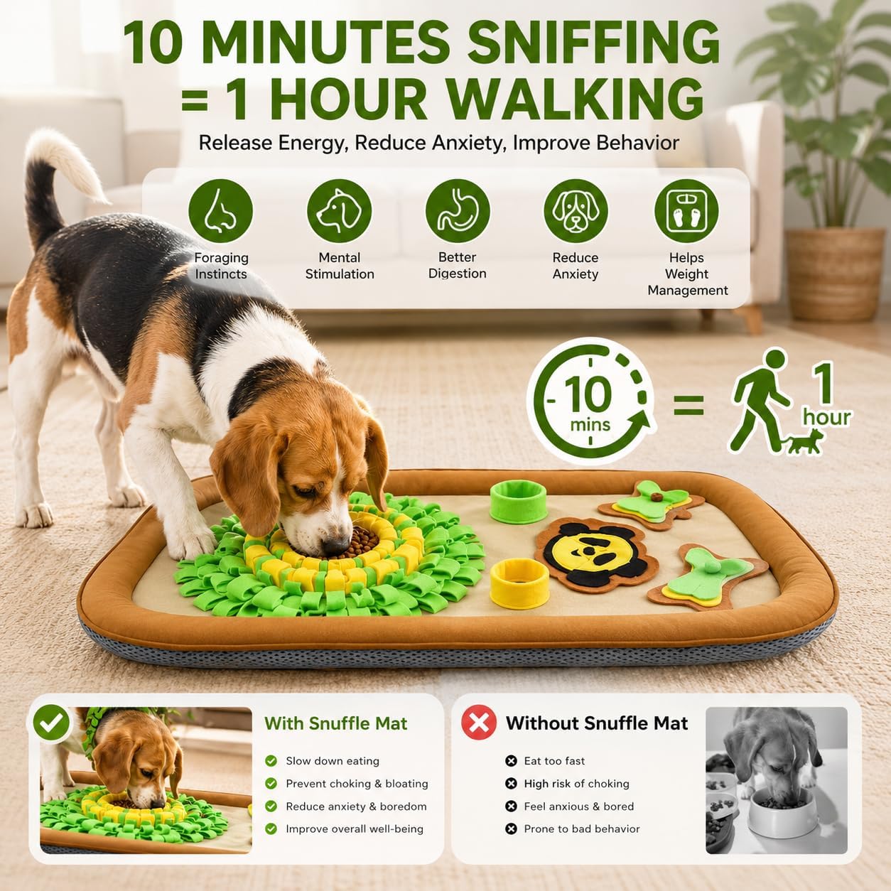 Thumbnail 6 de Dog Snuffle Mat and Bed Mat, 28.3-Inch