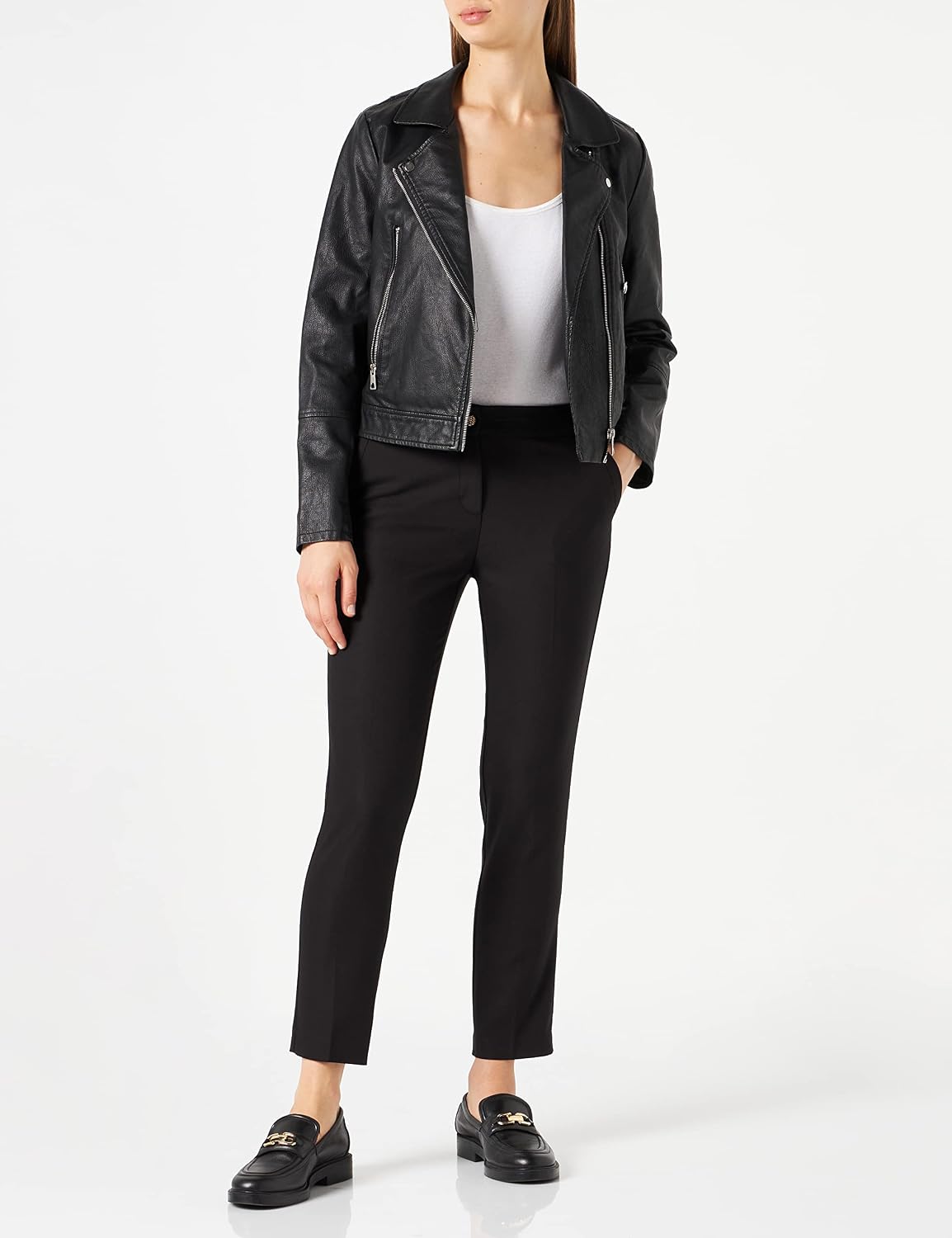 Detalle de Morgan Pantalon City 222-plime.f pour femme – Chino chic et confortable
