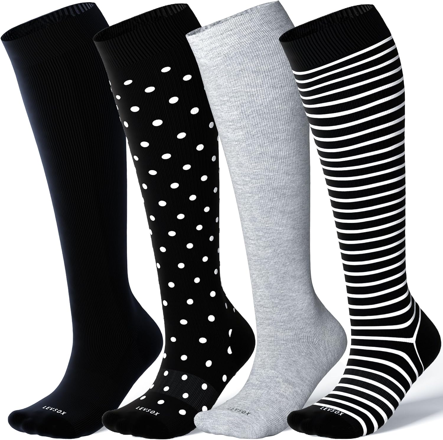 Detalle de LEVSOX Bamboo Visco Compression Socks for Pregnant Women, 20-30 mmHg Knee-High