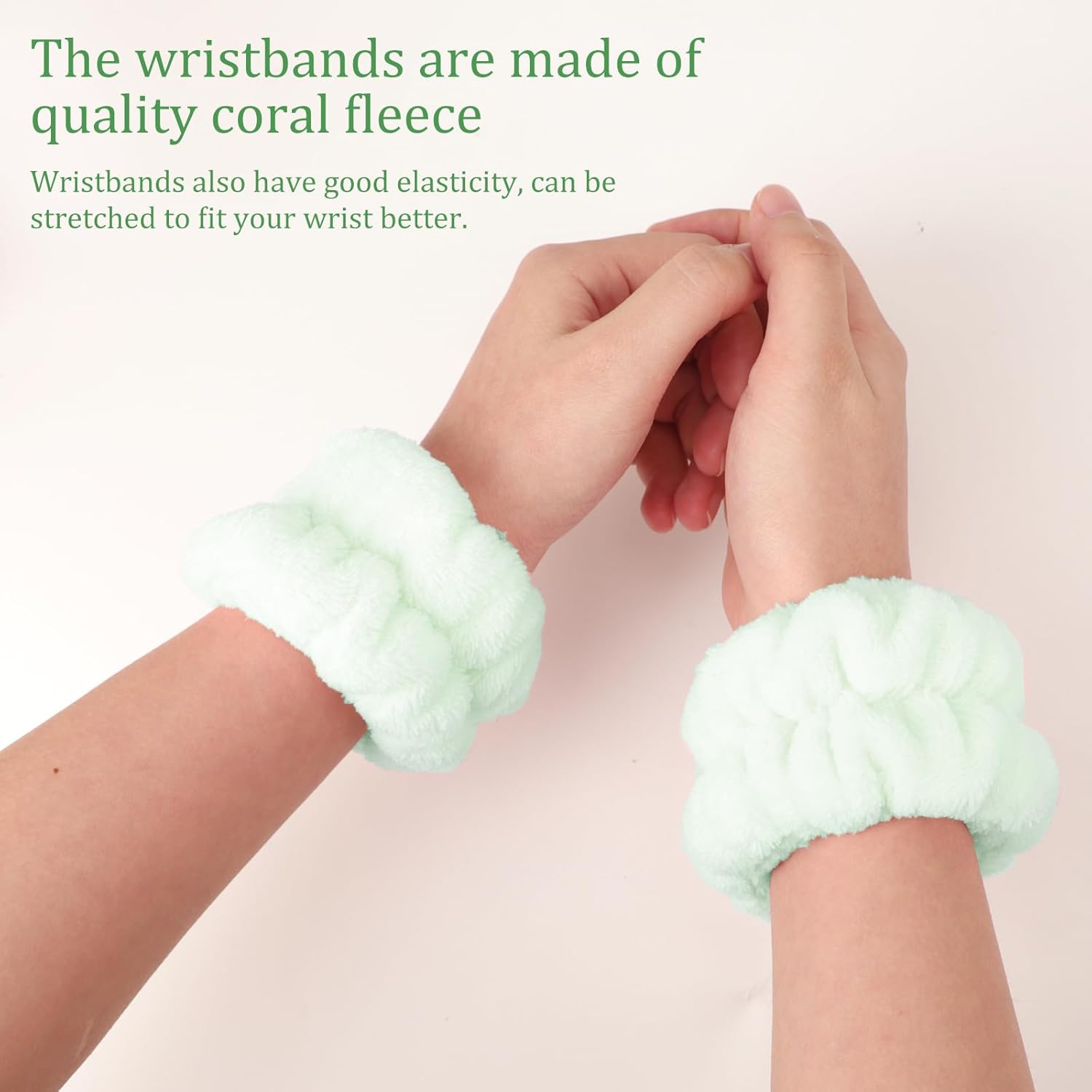 Thumbnail 5 de DRESHOW Spa Stirnband-Set: Weiche Frottee-Stirnband und elastische Handgelenkarmbänder für Hautpflege