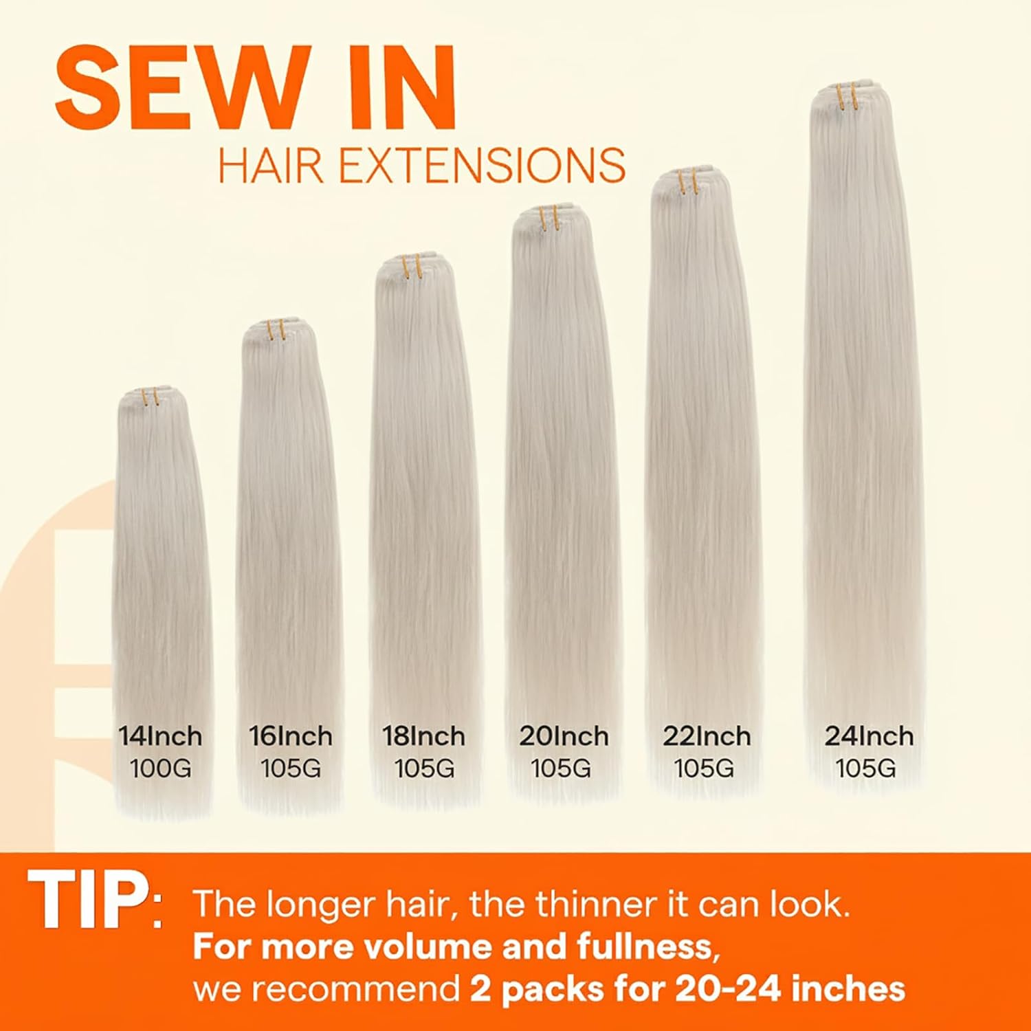 Thumbnail 4 de Full Shine 20 Inch Blonde Hair Extensions (Real Human Hair Weft) – Dirty Blonde Mix Platinum Blonde