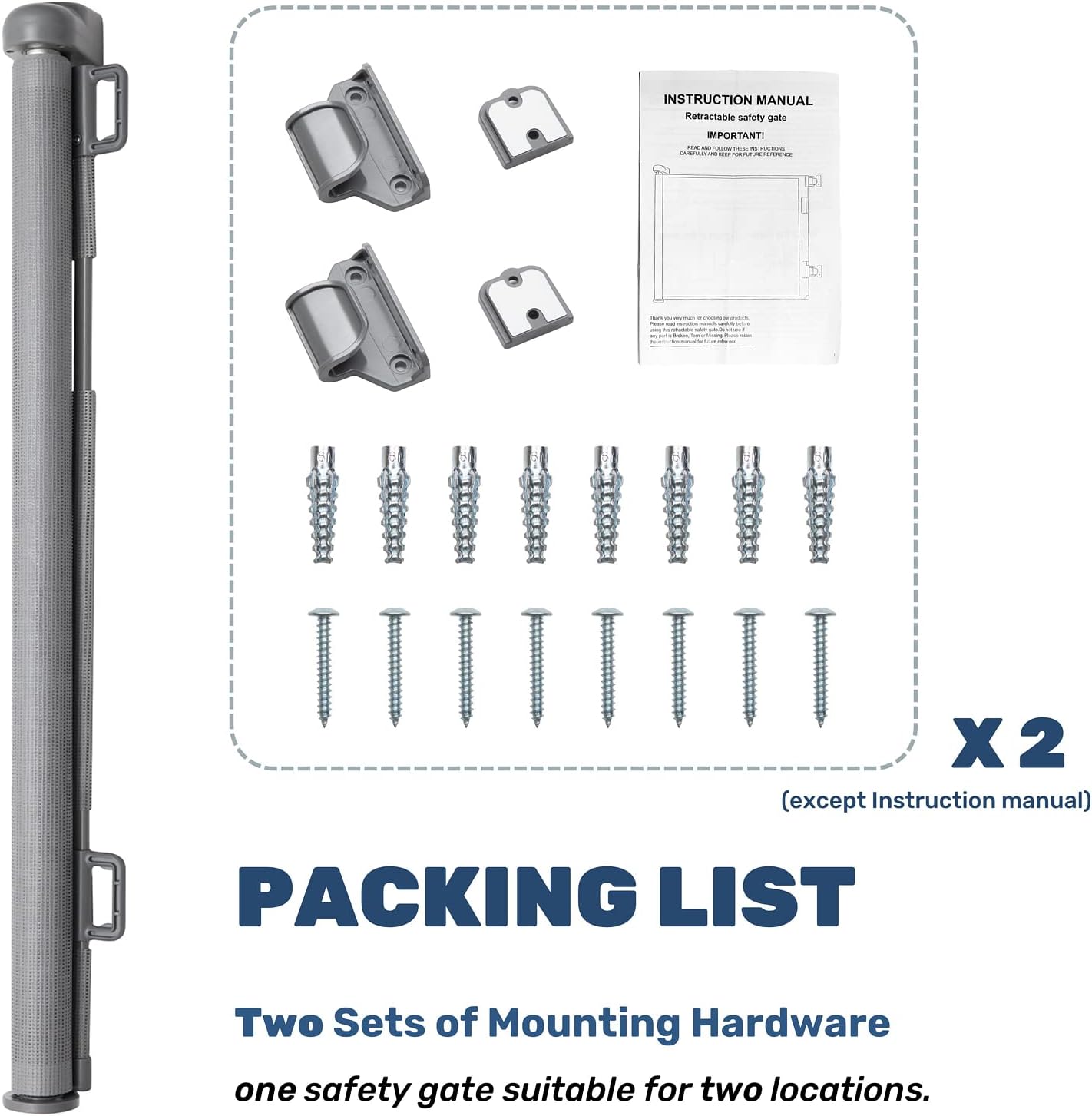 Thumbnail 6 de HollyHOME Treppenschutzgitter 180 cm 🚪