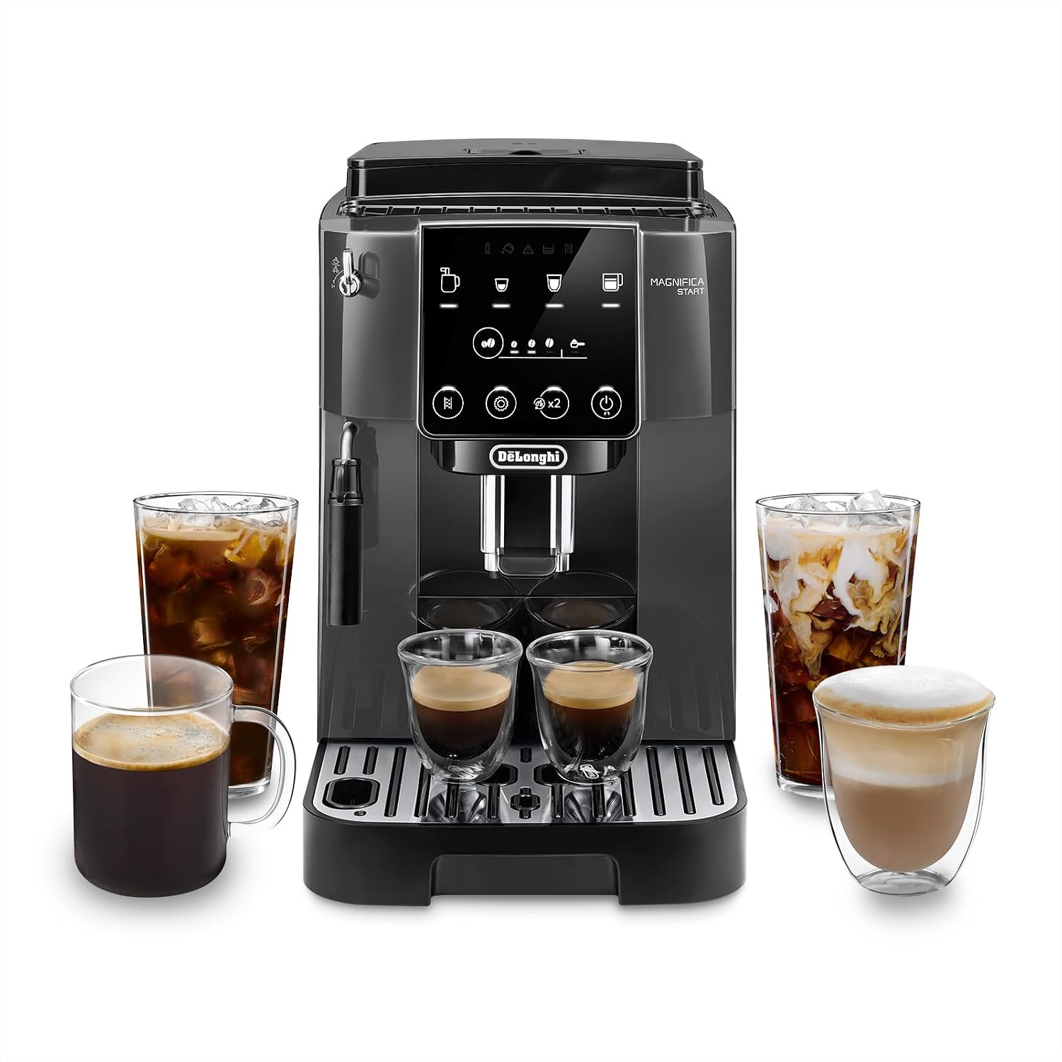 Detalle de De'Longhi マグニフィカ スタート ECAM22022GB 全自動コーヒーマシン 4メニュー・グレイブラック