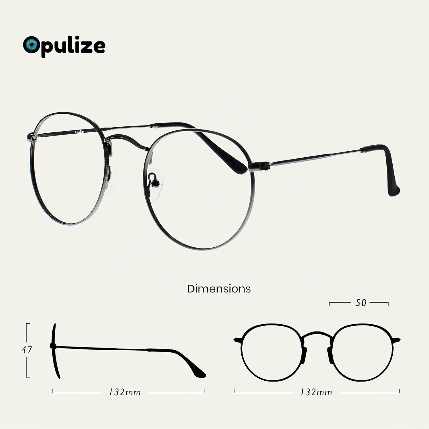 Thumbnail 1 de Opulize SOL B94 Lunettes de lecture en métal anti-lumière bleue
