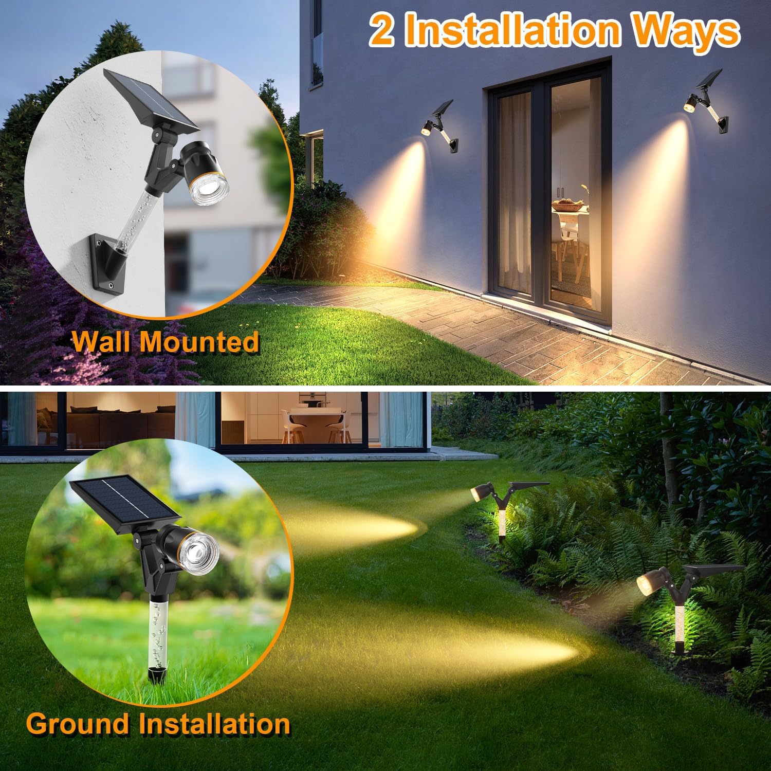 Thumbnail 4 de HAMLITE Solar Garden Spot Lights 6 Pack (Warm White) – IP65 outdoor solar spotlights for paths, walls and porches