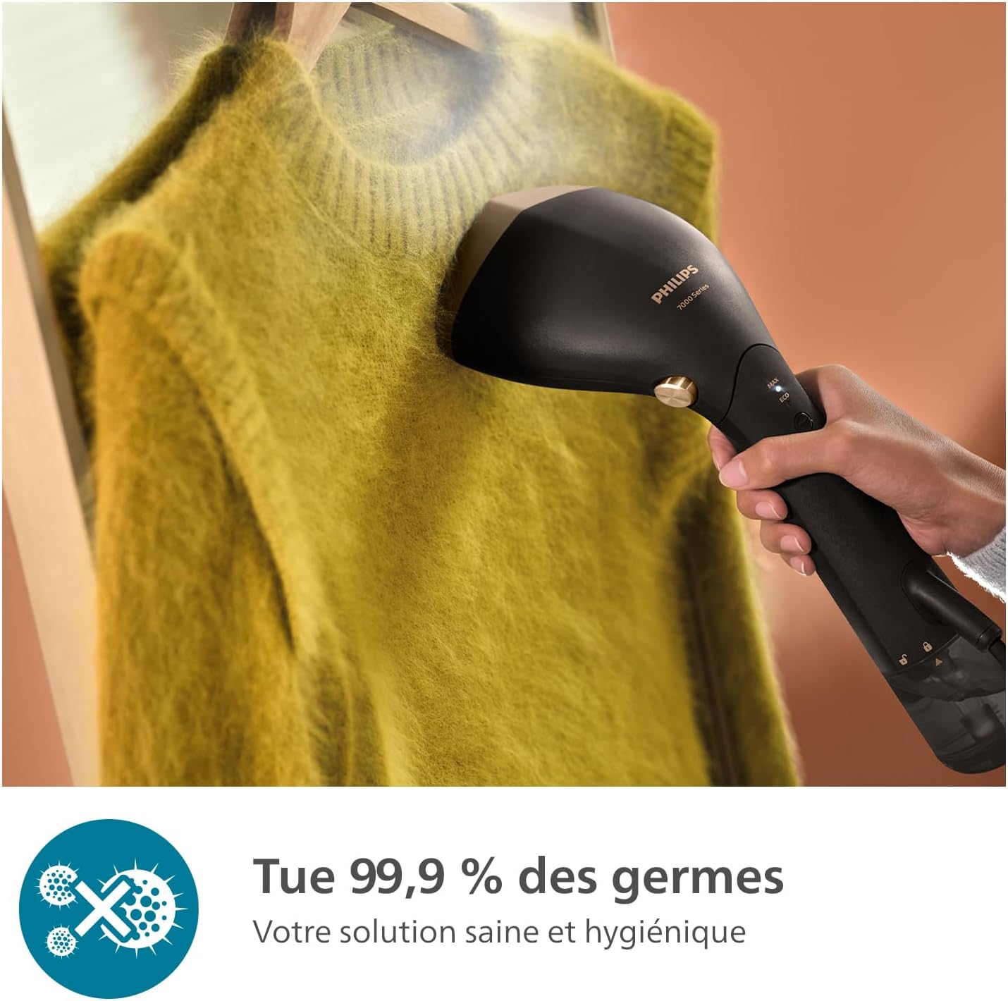 Thumbnail 6 de PHILIPS Défroisseur à Main Série 7000 STH7060/80 — Steamer 1500W, vapeur 28 g/min, OptimalTEMP