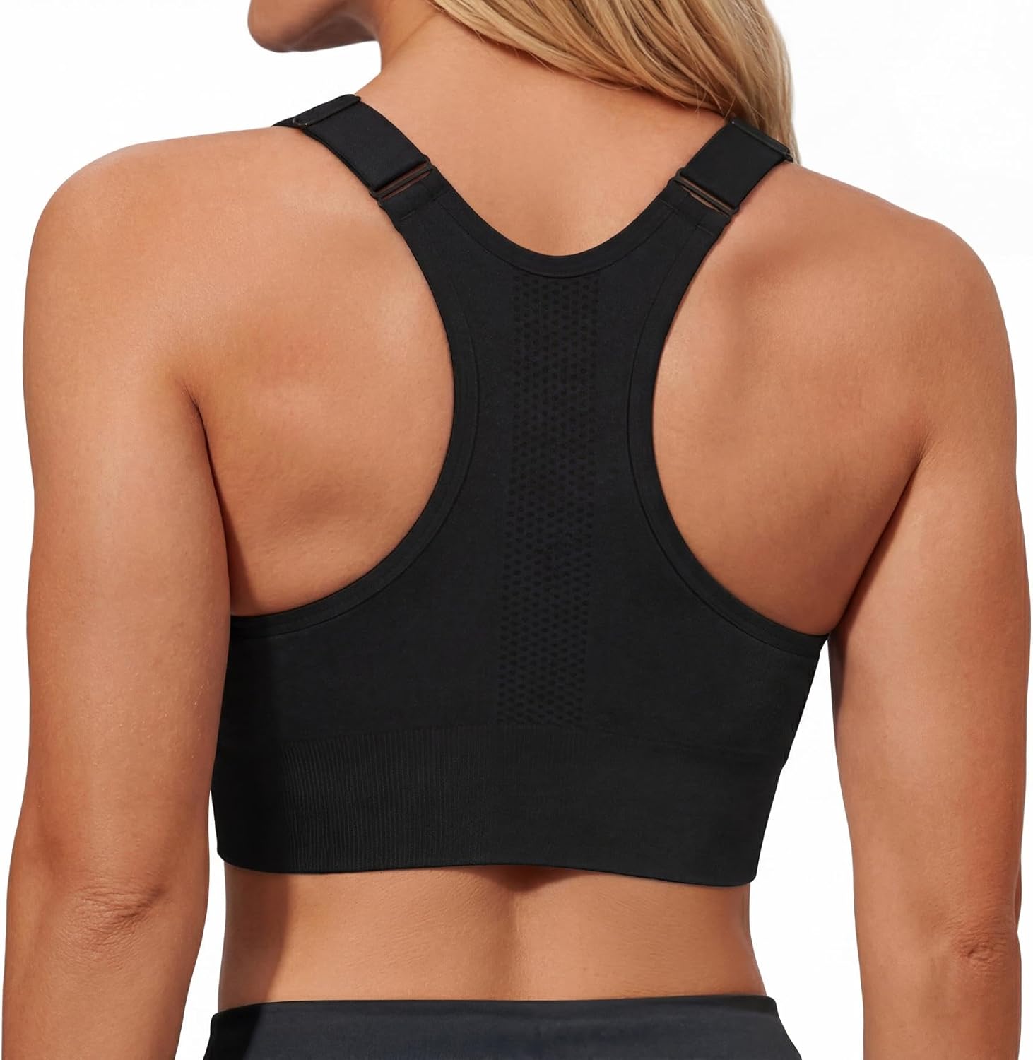Detalle de Leversic Women Racerback Sports Bra High Impact – Wirefree, Removable Padding & Adjustable Straps