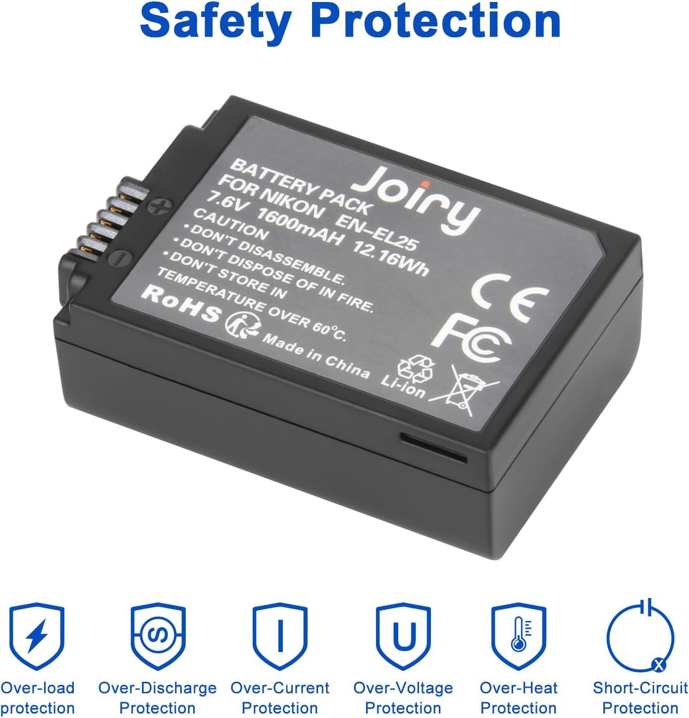 Thumbnail 5 de Joiry EN-EL25 Battery Bundle for Nikon Z Series (2x Batteries + Dual USB Charger)