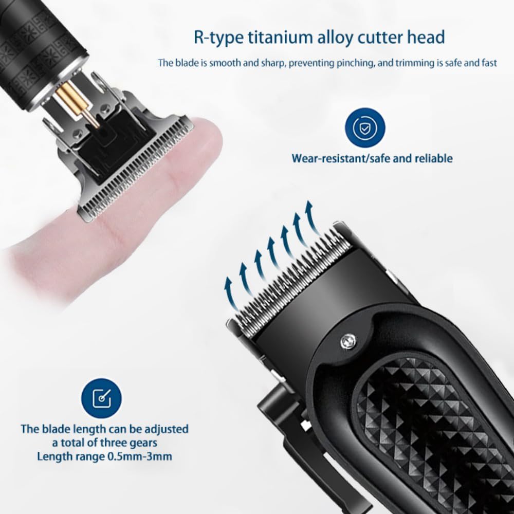 Detalle 2 de OIYO Cordless Hair Clippers for Men: All-in-One Self Haircut Kit for Home Grooming