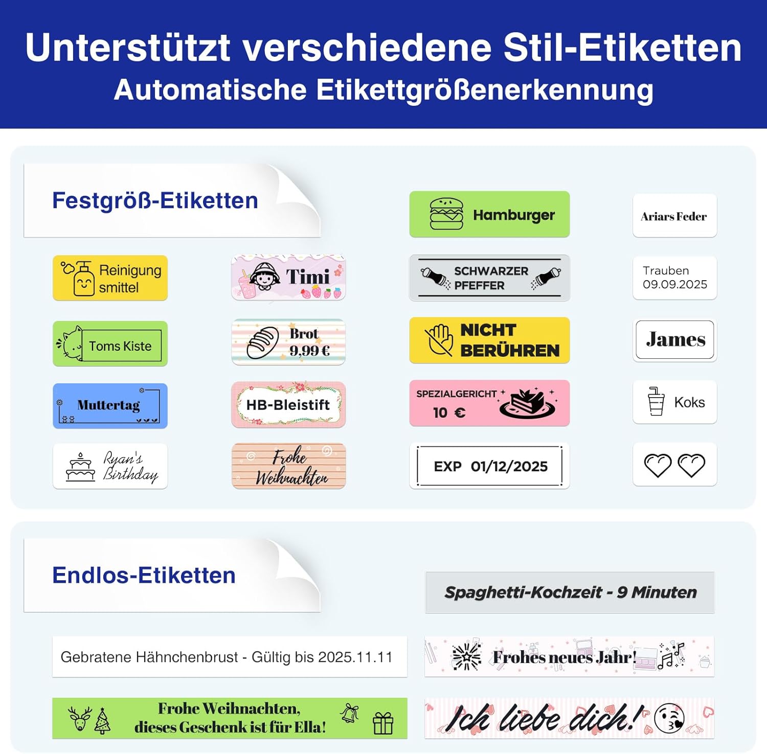 Thumbnail 3 de SUPVAN E11 Etikettendrucker QWERTZ für Büro & Schule 🖨️