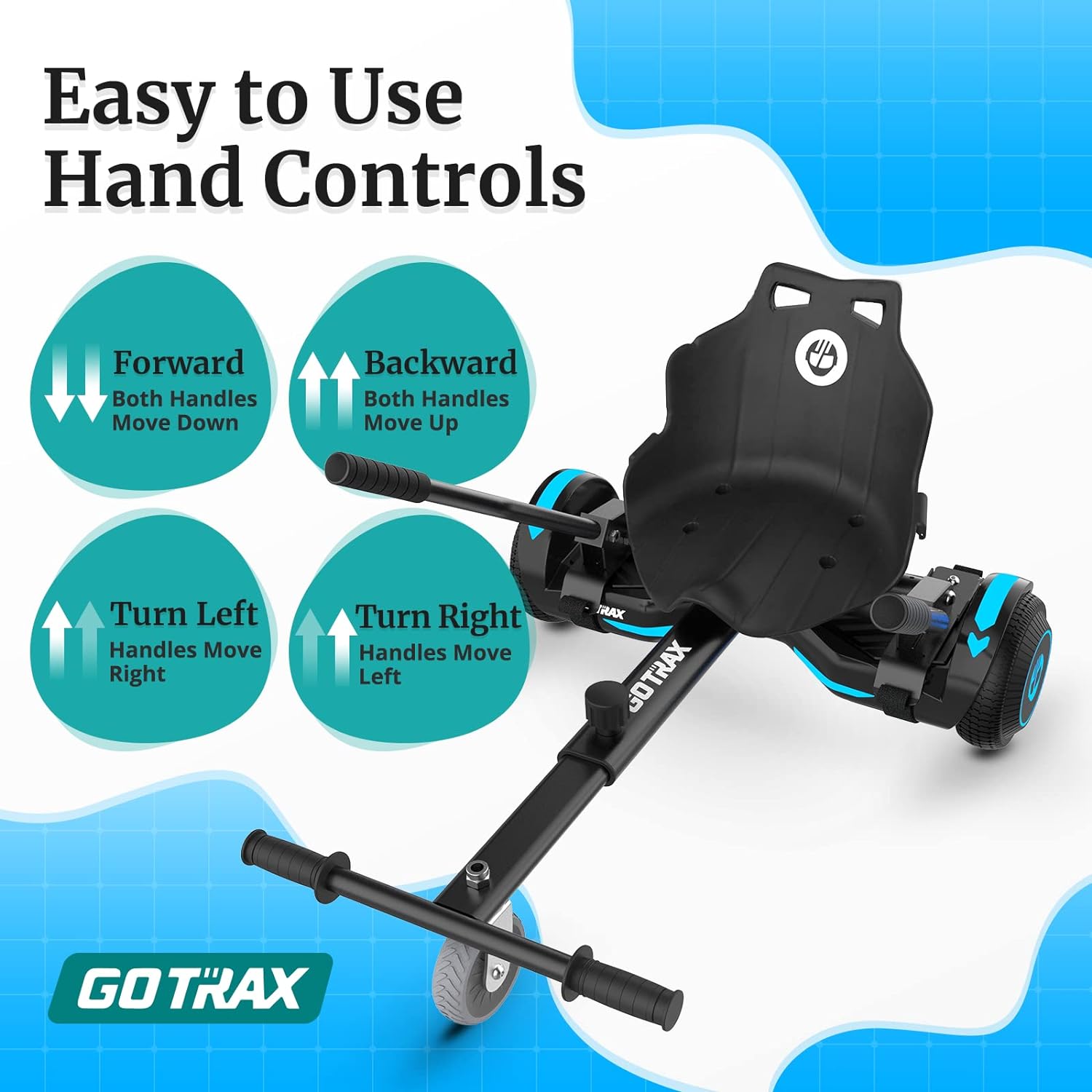 Thumbnail 3 de Gotrax HoverflyKart Go-Kart Attachment for 6.5" to 10" Hoverboards