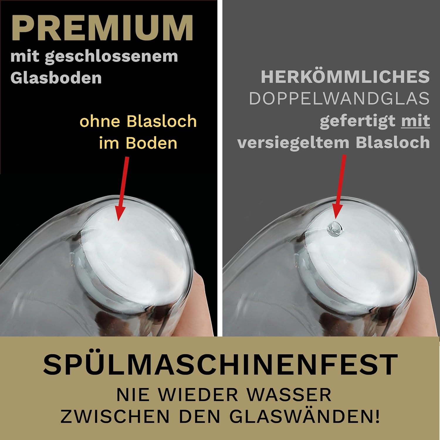 Thumbnail 2 de Creano PREMIUM doppelwandige Trinkgläser 250 ml 4er Set