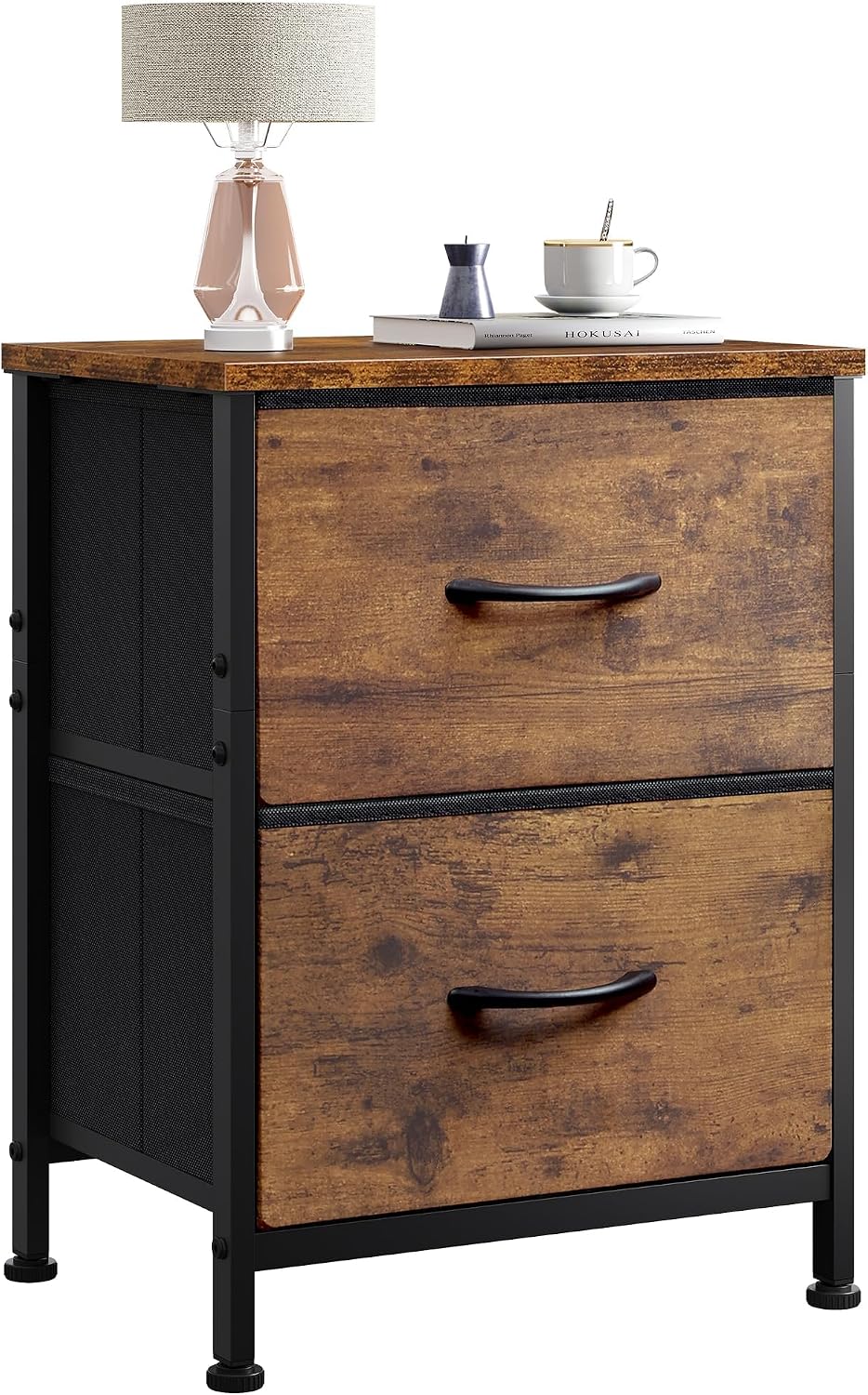 WLIVE Night Stand with 2 Drawers