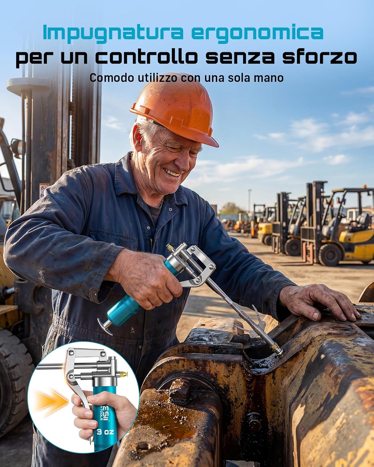 Thumbnail 4 de Seesii Mini Ingrassatore Manuale 85g – Kit 4000 PSI con Pistola e Accessori per Motori, Auto e Nautica