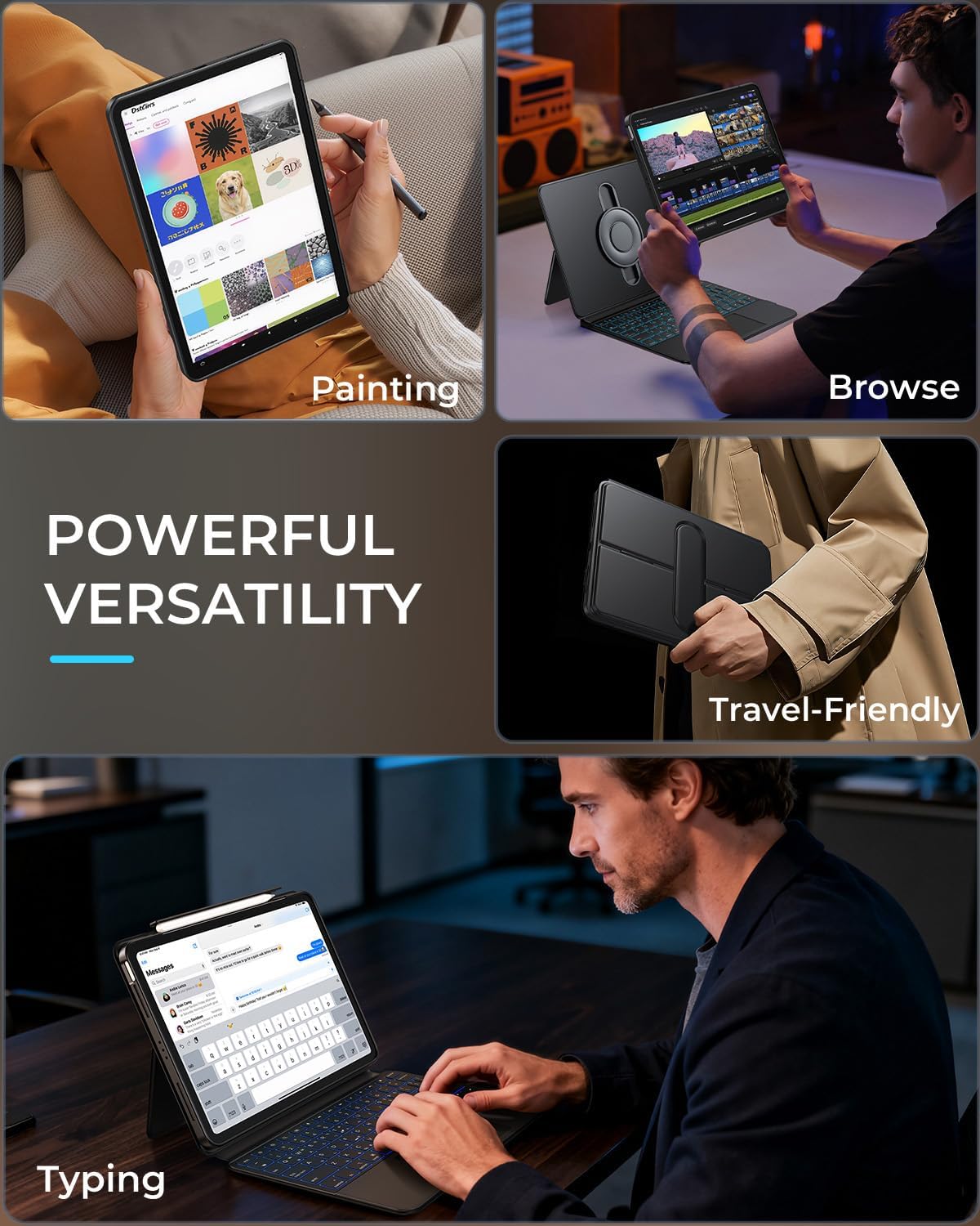 Detalle de BLOSOMEET iPad Keyboard Case for A16