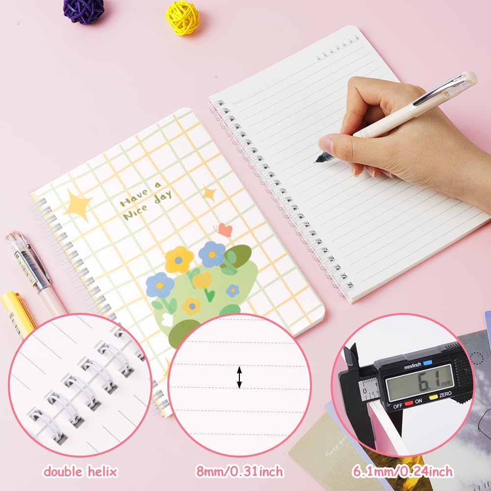 Thumbnail 4 de OFFCUP A5 Spiral Notebooks, Pack of 4, Floral, 120 Pages Each