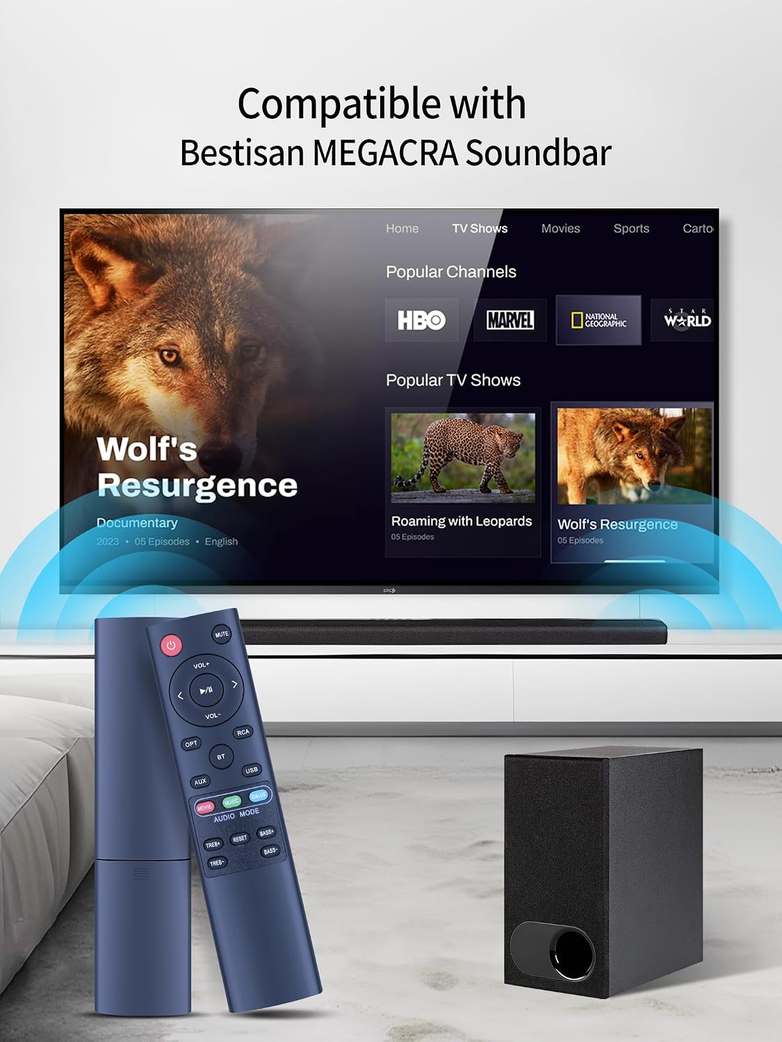 Thumbnail 4 de TCNOUMT Replacement Remote for Norcent BYL soundbar