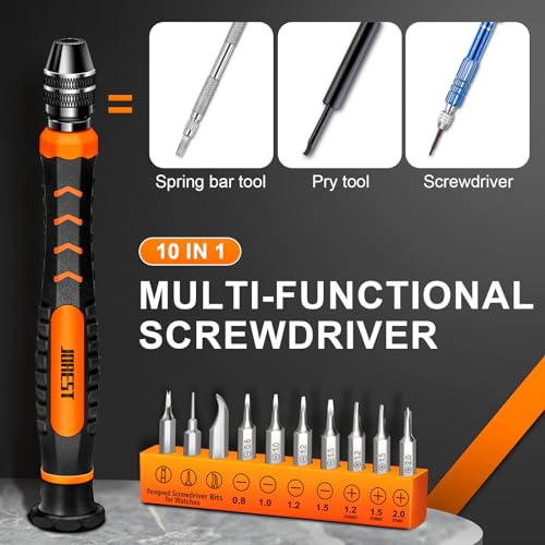 Thumbnail 7 de Kit Riparazione Orologiaio JOREST 2024: Set multifunzione per sostituzione batteria, fondelli e cinturini
