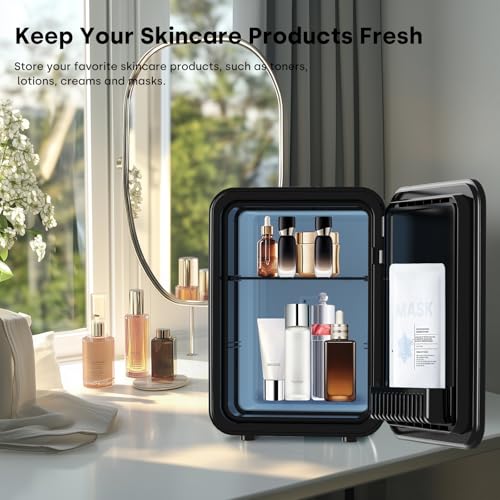 Detalle de Enventor Mini Frigo 10L, Double Système de Refroidissement, Noir