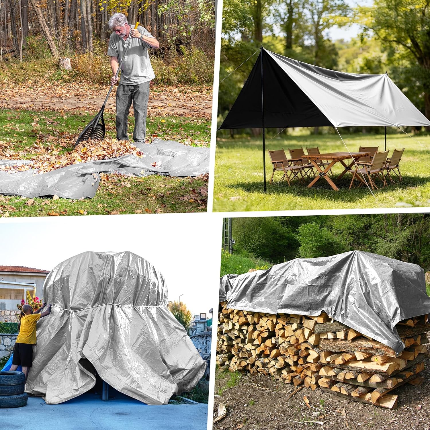 Thumbnail 6 de Winpull Tarp 16x20 Feet 14 Mil Heavy Duty Waterproof Poly Tarp