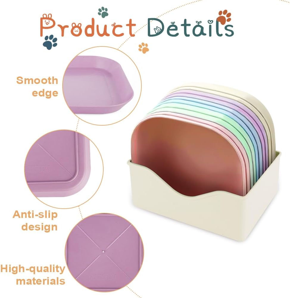 Thumbnail 4 de Alaoo 10 pcs Plastic Cat Food Bowls 14.5cm