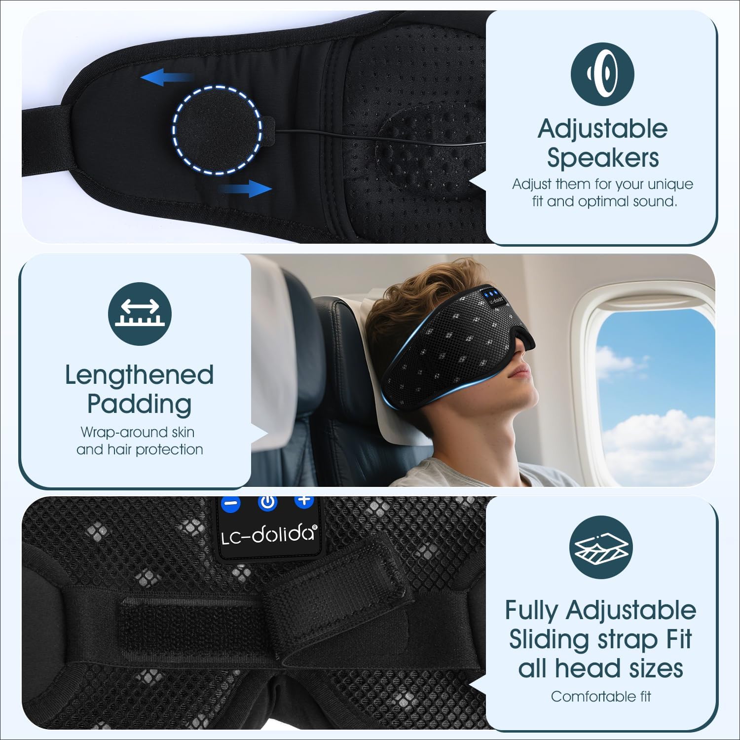 Thumbnail 4 de LC-dolida Bluetooth Sleep Mask 15h