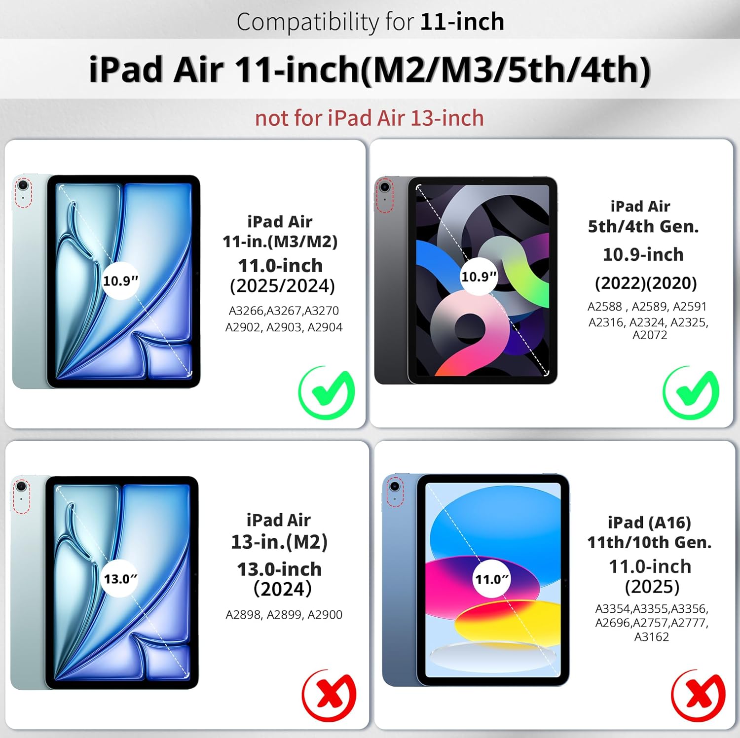 Thumbnail 1 de EasyAcc Hülle für iPad Air 11 Zoll (M4/M3/M2, 2026/2025/2024) & iPad Air 4/5 mit Stifthalter – Hell Lila