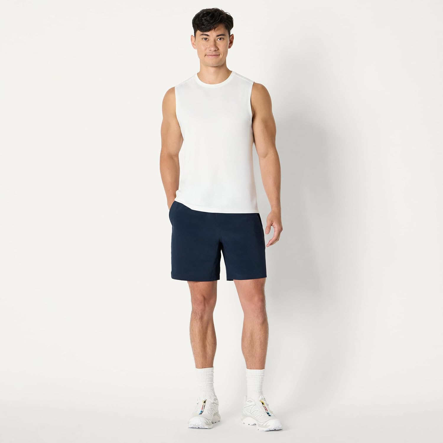Detalle de Amazon Essentials Men's Athletic Running Training Shorts, 7" Inseam