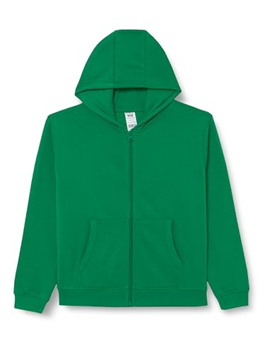 Detalle de Mukua Byron Kids, sudadera infantil con capucha y cremallera Kelly Green 7/8