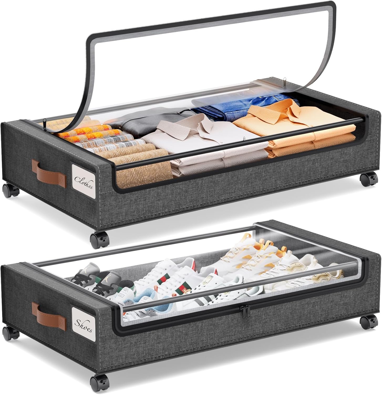 Detalle de Yecaye Under-Bed Storage Organizer 30.71 x 16.93 x 6.69 in